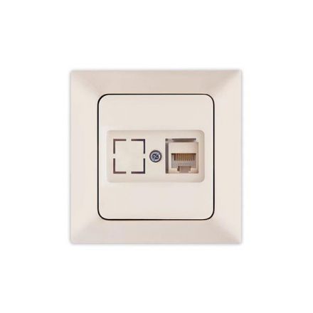 Πρίζα Data CAT 6 RJ 45 Μονή Μπεζ NEAD