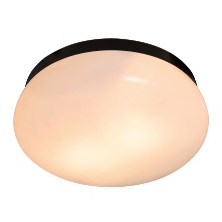 Επίτοιχο Φωτιστικό Foam Round LED 2xE27 Πλαστικό Μαύρο IP44