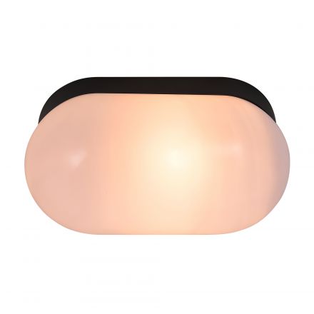 Επίτοιχο Φωτιστικό Foam Oval LED E27 Πλαστικό Μαύρο IP44