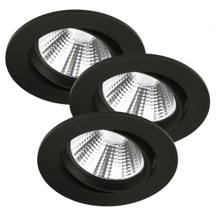 Χωνευτό Σποτ 3-Kit Fremont LED 4.5W 2700K Μέταλλο Μαύρο IP23