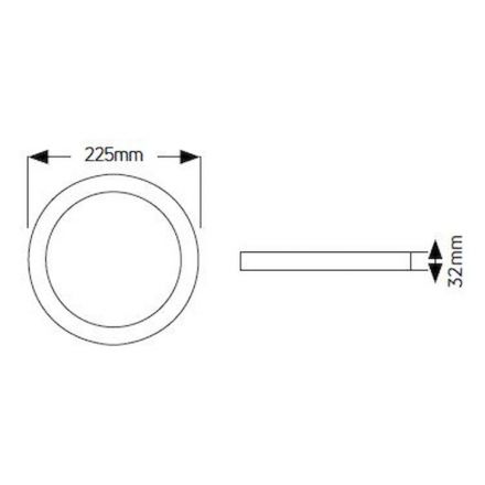 GEYER Επίτοιχο Panel LED 18W 6500K 1550lm Φ225mm