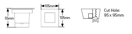 GEYER Φωτιστικό Σκάλας LED 3W IP65 105x105 SL105L3W