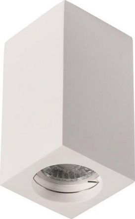 GEYER Γύψινο Τετράγωνο Σποτ GU10 7x17cm Λευκό