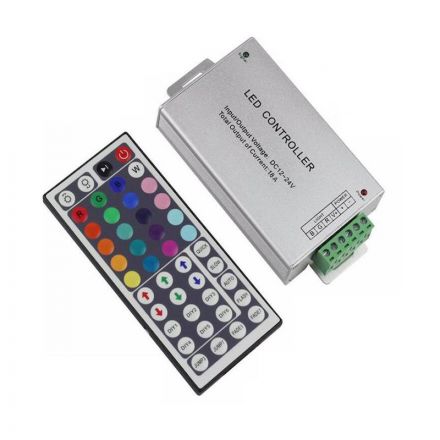 GEYER Infrared aluminium shell 44-key RGB controller 12V-216W-24V-432W