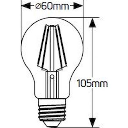 GEYER Λάμπα LED Κλασική Filament A60 4W E27 470lm