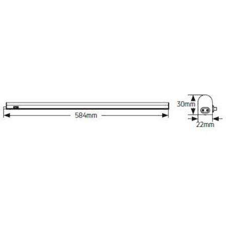 GEYER LED Φωτιστικό Πάγκου 8W 960lm 600mm