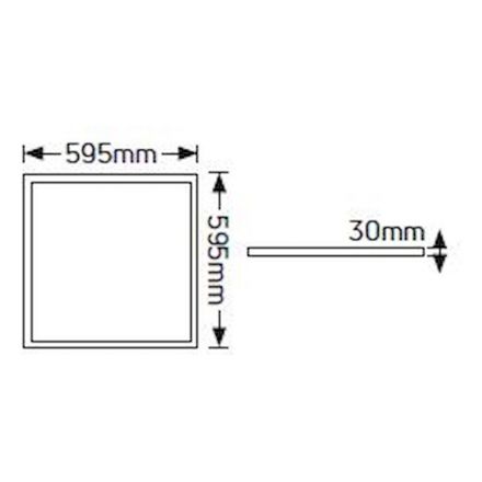 LED Panel Lithos 60x60 40W 3000K 4400lm UGR<19
