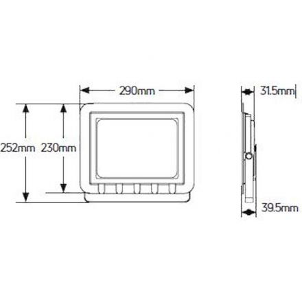 GEYER LED Προβολέας Λευκός 100W 8500lm IP65