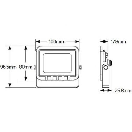 GEYER LED Προβολέας Λευκός 10W 850lm IP65
