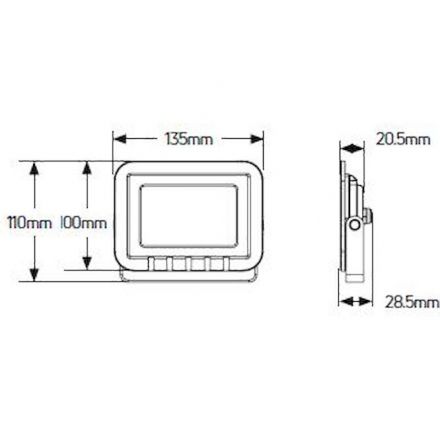 GEYER LED Προβολέας Λευκός 20W 1700lm IP65
