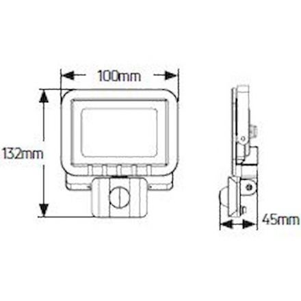 GEYER LED Προβολέας Λευκός 20W 1700lm Με Αισθητήρα Κίνησης