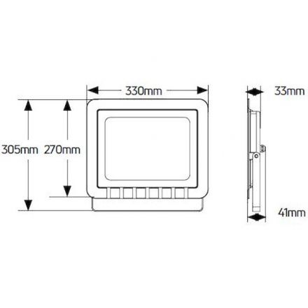 GEYER LED Προβολέας Μαύρος 200W 17000lm IP65