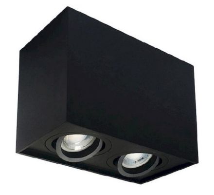 GEYER Τετράγωνο Διπλό Σποτ LED GU10 Max 25W IP20