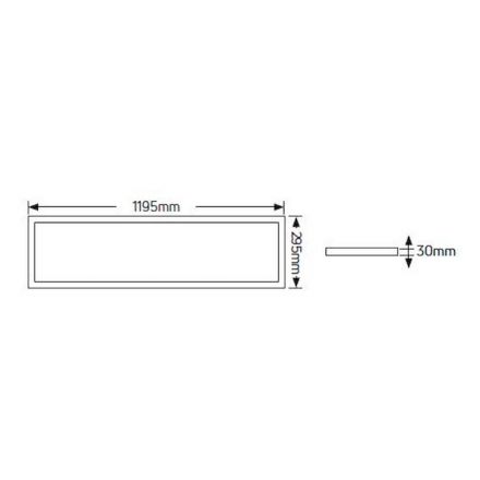 Χωνευτό LED Panel Lithos 120x30 60W 4000K 6600lm UGR<19