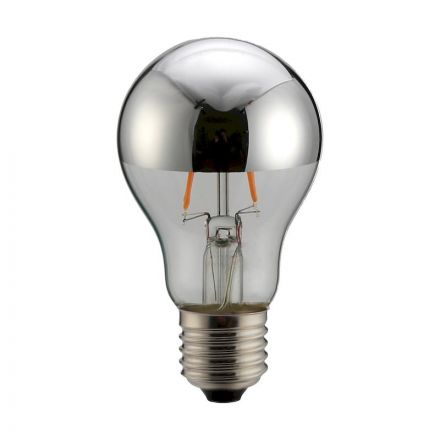 Λάμπα LED Αντεστραμμένου καθρέφτη Ασημί A60 6W 480lm 2700K Dimmable
