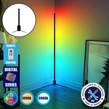 ALIEN Minimal Επιτραπέζιο Φωτιστικό 50cm LED 8W - Ασύρματο Χειριστήριο 2.4G RF & Dimmer - RGBW+WW - Μαύρο