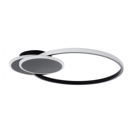 CIRCUO 61229 Φωτιστικό Οροφής Δαχτυλίδι-Κύκλος LED CCT 75W 8400lm 360° Dimmable Μ53 x Π42.5 x Υ9cm Μαύρο