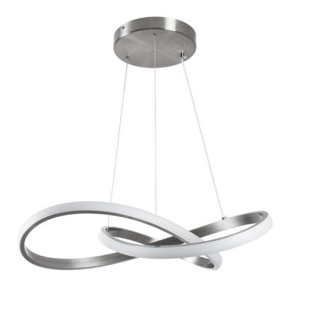 DEXTER Κρεμαστό Φωτιστικό Design LED 72W 3CCT - Νίκελ Ασημί Βούρτσας
