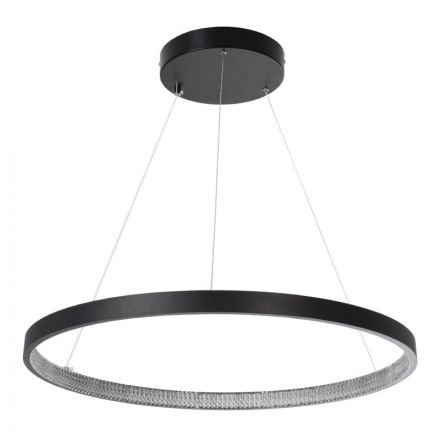 DIAMOND Κρεμαστό Φωτιστικό Δαχτυλίδι-Κύκλος LED 45W 5040lm 3CCT 360° Dimmable Φ60cm Μαύρο