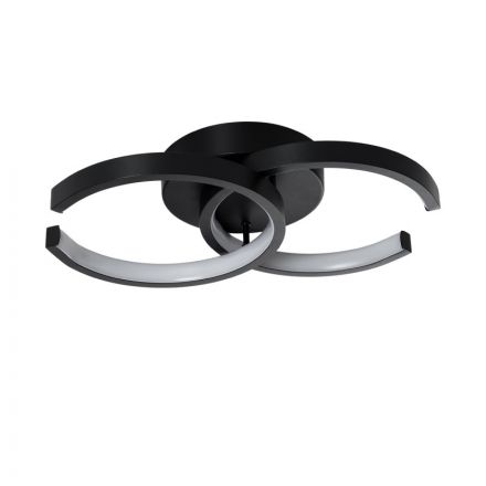 EVA 61067 Φωτιστικό Οροφής Design LED CCT 16W 1920lm 300° On/Off Μ33 x Π21 x Υ7cm Μαύρο