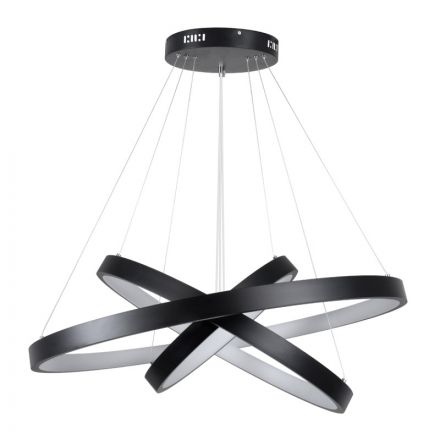 NEMESIS TRIO 61170-DECO Κρεμαστό Φωτιστικό Δαχτυλίδι-Κύκλος LED CCT 120W Μαύρο