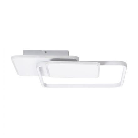 SQUARO 61232 Φωτιστικό Οροφής Δαχτυλίδι-Κύκλος LED CCT 75W 8400lm 360° Dimmable Μ48.5 x Π51 x Υ9cm Λευκό