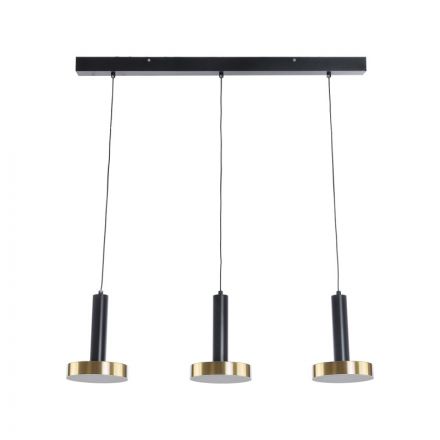 ZANE Κρεμαστό Φωτιστικό Design LED 54W 6048lm 120° 3CCT μέσω Τηλεχειριστηρίου - Dimmable - Μ80 x Π15 x Υ20cm - Μαύρο & Χρυσό