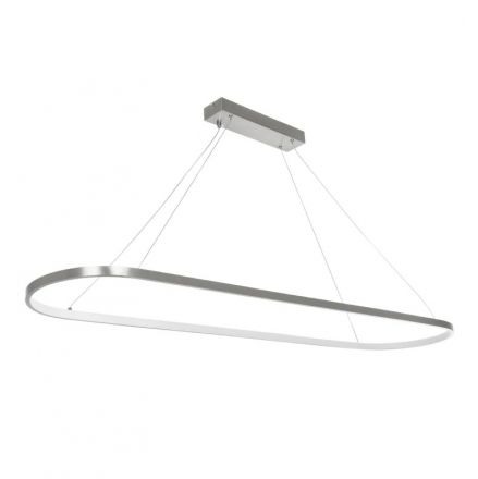 BOLIVAR 61273 Μοντέρνο Κρεμαστό Φωτιστικό LED 54W 6210lm 360° Ρυθμιζόμενο Λευκό CCT με Χειριστήριο από 2700K έως 6000K Dimmable Lumileds SMD Chip Νίκελ Βούρτσας
