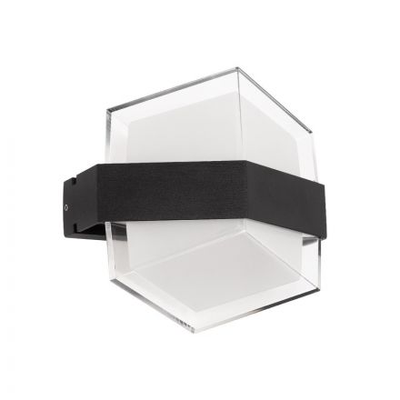 EMPIRE Μοντέρνο Φωτιστικό Τοίχου - Απλίκα LED 12W 1260lm 120° 220-240V IP65 4500K - Μαύρο Ματ 