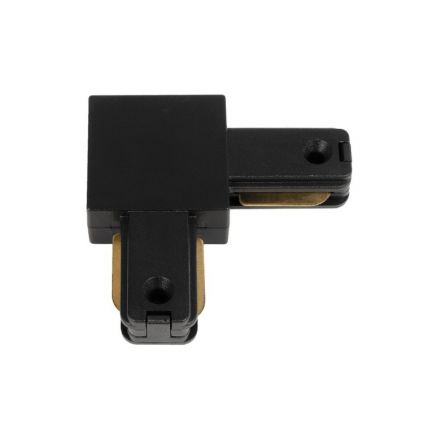 EUROTRACK-1PH 60905 Μονοφασικός Σύνδεσμος Γ Ράγας 2 Καλωδίων 1L+1N για Σύστημα Ράγας Eurotrack-1PH Μαύρο Ματ