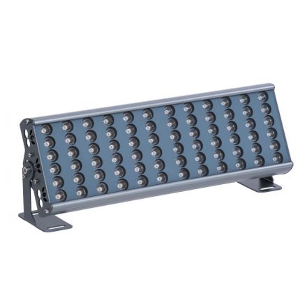 FLOOD-TENA 90221 Προβολέας Wall Washer για Φωτισμό Κτιρίων LED 72W 6480lm 10° DC 24V Αδιάβροχο IP65 2700K Ασημί