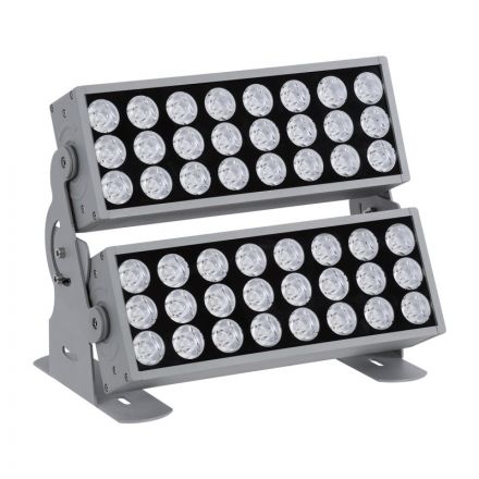 FLOOD-ZENA 90220 Προβολέας Wall Washer για Φωτισμό Κτιρίων LED 120W 10800lm 3° DC 24V Αδιάβροχο IP65 2700K Ασημί