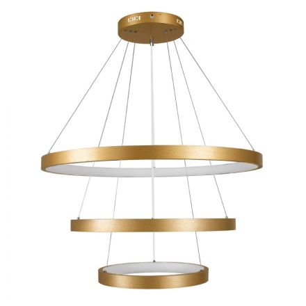 NEMESIS TRIO 61172 Κρεμαστό Φωτιστικό Δαχτυλίδι-Κύκλος LED CCT 120W Χρυσό
