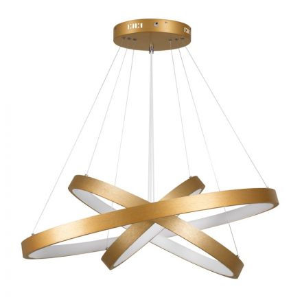 NEMESIS TRIO 61172 Κρεμαστό Φωτιστικό Δαχτυλίδι-Κύκλος LED CCT 120W Χρυσό