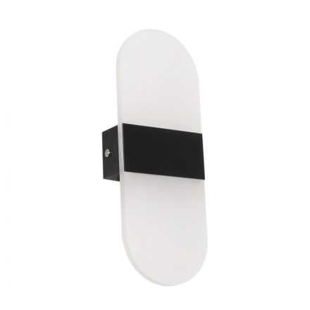 RARE Μοντέρνο Φωτιστικό Τοίχου - Απλίκα LED 5W 600lm 180° 220-240V 3CCT με On/Off - Μαύρο Ματ 