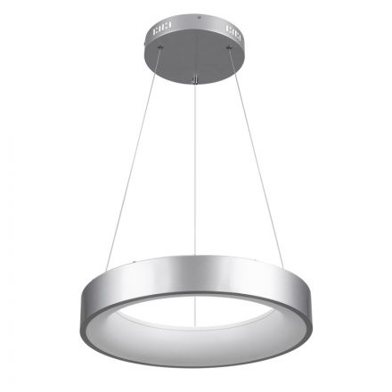 SALEM Κρεμαστό Φωτιστικό Δαχτυλίδι-Κύκλος LED 75W 8625lm 3CCT  - Ασημί
