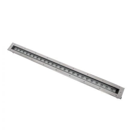 UNDERGROUND-PASSAGGIO 90196 Χωνευτό Φωτιστικό Wall Washer Δαπέδου LED 24W 2160lm 10° DC 24V Αδιάβροχο IP68 με Ρυθμιζόμενη Γωνία Φωτισμού 2700K Ανοξείδωτο Ατσάλι