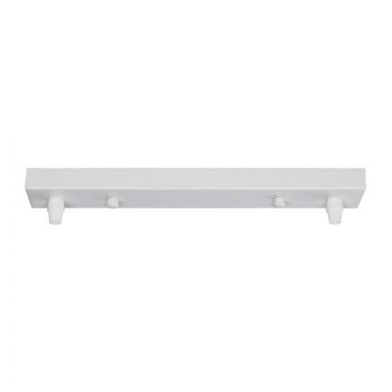 WALLBASE Μεταλλική Ράγα για Κρέμαση 2 Φωτιστικών - Λευκή