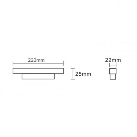 Γραμμικό Φωτιστικό Μαγνητικής Ράγας LED 12W CCT 24° 22cm Λευκό