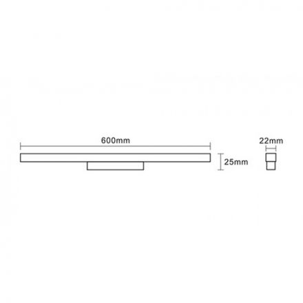 Γραμμικό Φωτιστικό Μαγνητικής Ράγας LED 20W 3000K 60cm Λευκό