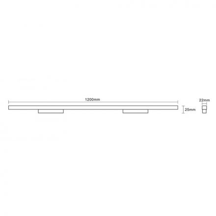 Γραμμικό Φωτιστικό Μαγνητικής Ράγας LED 40W 4000K 120cm Μαύρο