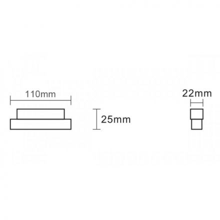 Γραμμικό Φωτιστικό Μαγνητικής Ράγας LED 6W 4000K 48V 110mm Μαύρο