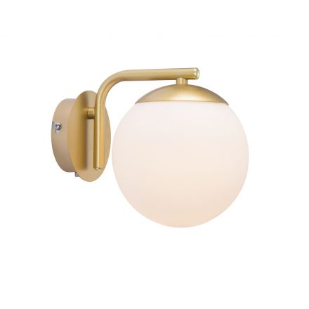 Επίτοιχο Φωτιστικό Grant LED E14 Γυαλί Brass
