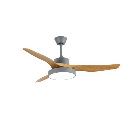 InLight Ανεμιστήρας Οροφής Nitinat Με LED 25W 3CCT Γκρι και Ξύλινο (102000230)