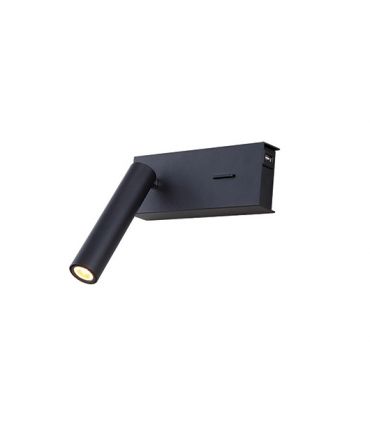 Zambelis Lights Απλίκα LED Ανάγνωσης 3W Με Διακόπτη Μέταλλο Μαύρο