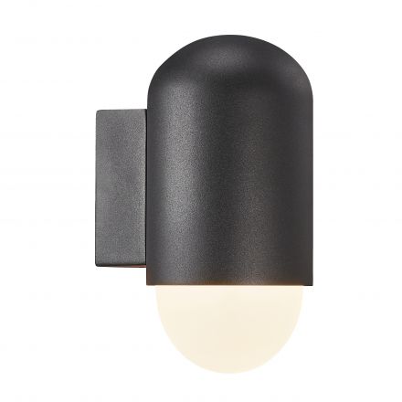Επίτοιχο Φωτιστικό Heka LED Ε27 Αλουμίνιο Μαύρο IP54
