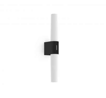 Φωτιστικό Μπάνιου Helva Double Basic LED 9W Πλαστικό Μαύρο IP44
