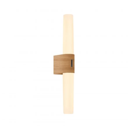 Φωτιστικό Μπάνιου Helva Double Basic LED 9W Πλαστικό Wood Foil IP44