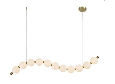ACA Κρεμαστό Φωτιστικό LED 16W CCT LOLLY Ορείχαλκος Μέταλλο-Ακρυλικό