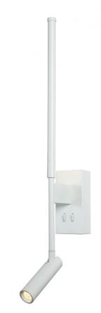 ACA Επίτοιχο Φωτιστικό LED 5W+COB 3W 3000K CONCERTO Λευκο Μέταλλο